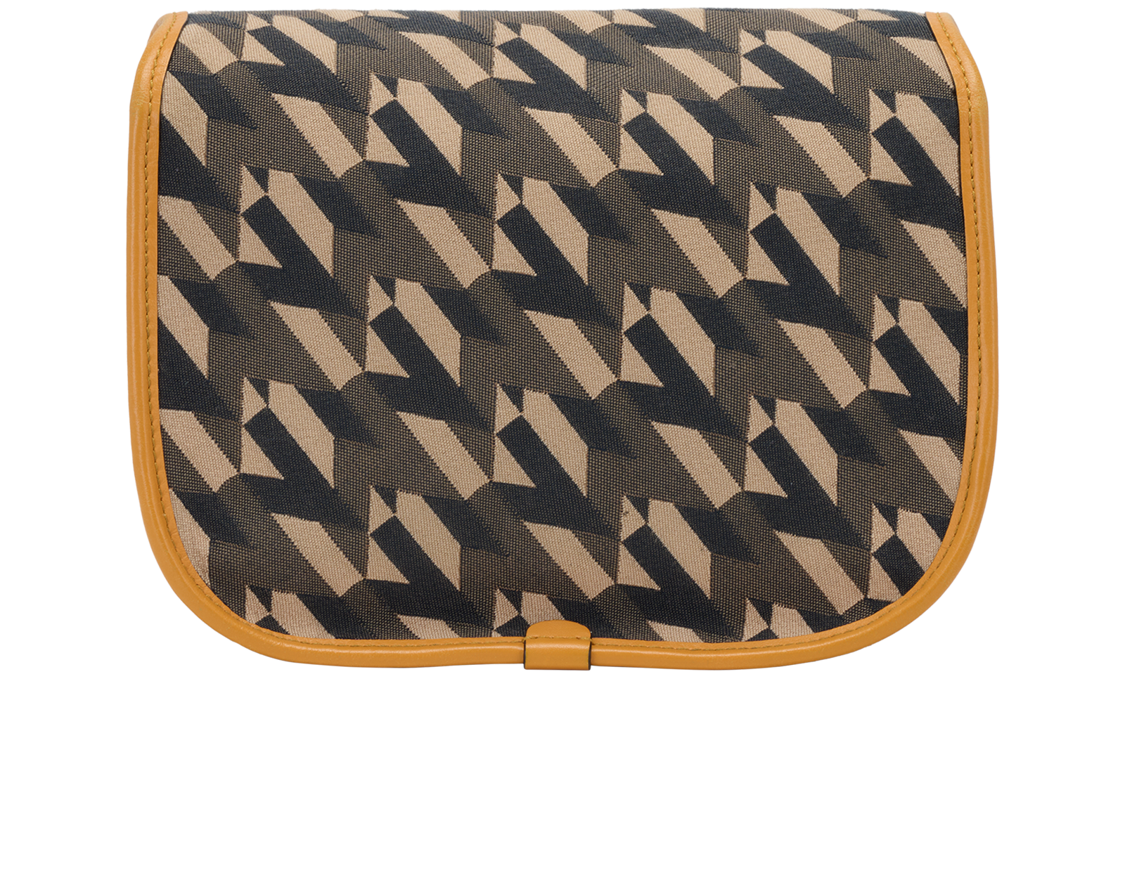 Econyl M Satchel, &pound;320, Handbags, Brown/Yellow, Fabric/Leather, Back view